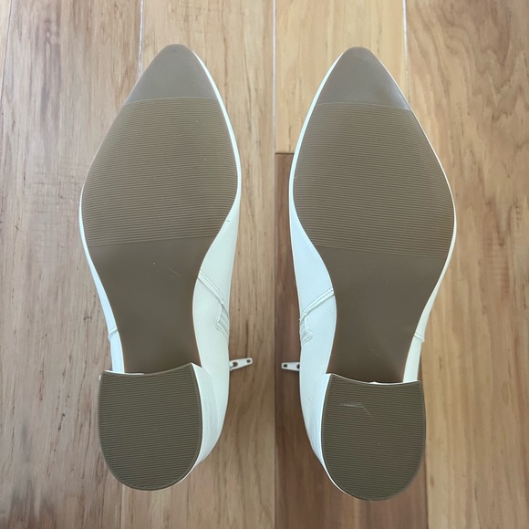 NWOT White leather ankle boots - size 8 - Sugar Evvie - Picture 4 of 7